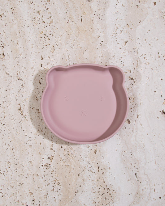 Silicone bear plate - Blush Pink