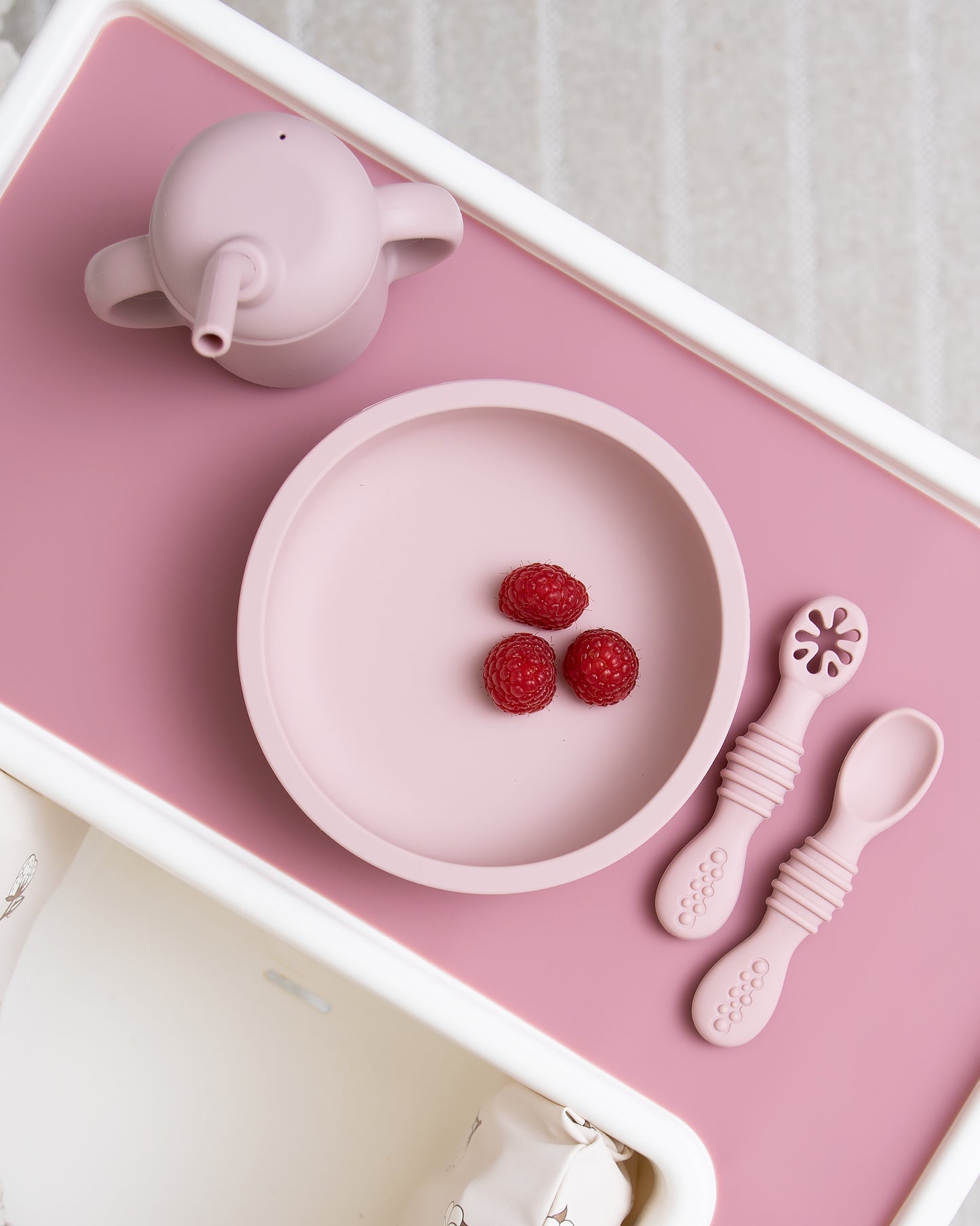 Children's plate/bowl without dividers - Blush Pink