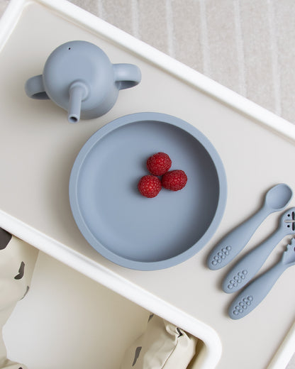 Children's plate/bowl without dividers - Grey