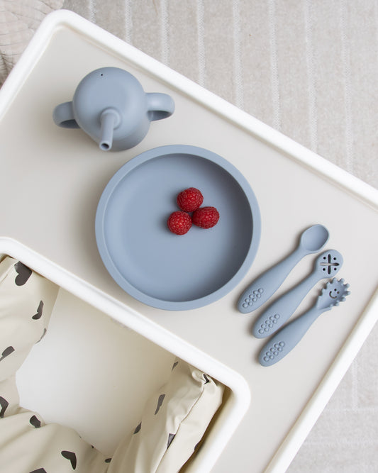 Children's plate/bowl without dividers - Grey