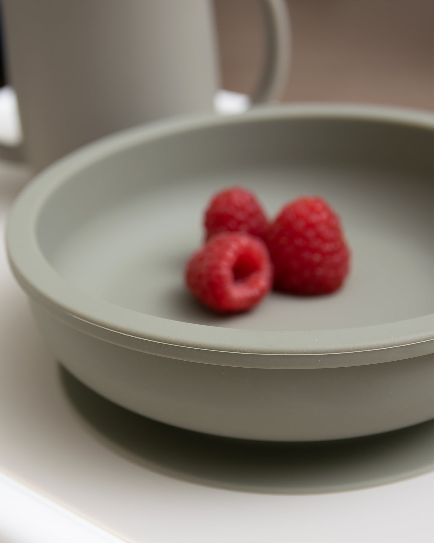 Children's plate/bowl without dividers - Dusty Green