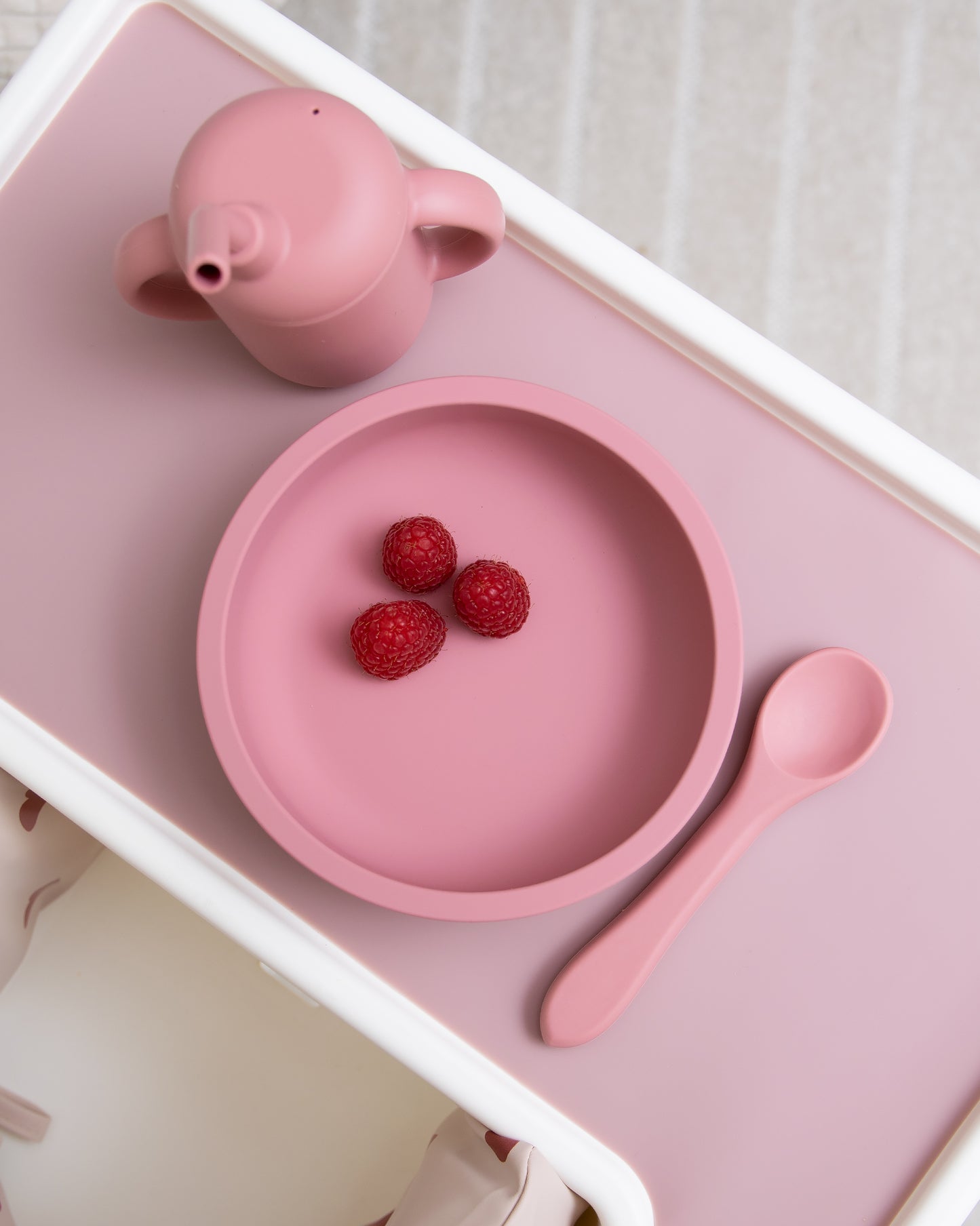 Children's plate/bowl without dividers - Dusty Pink