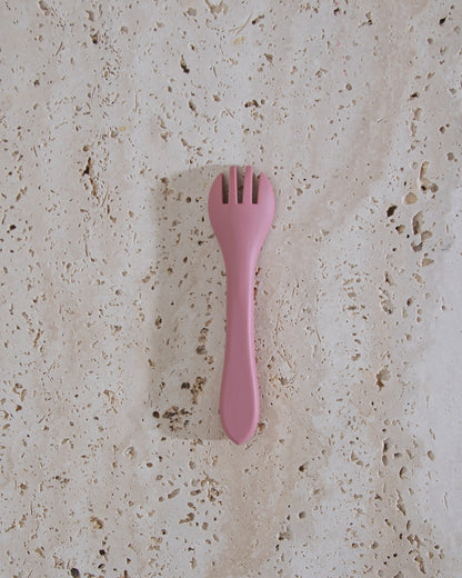 Barngaffel i silikon - Dusty Pink