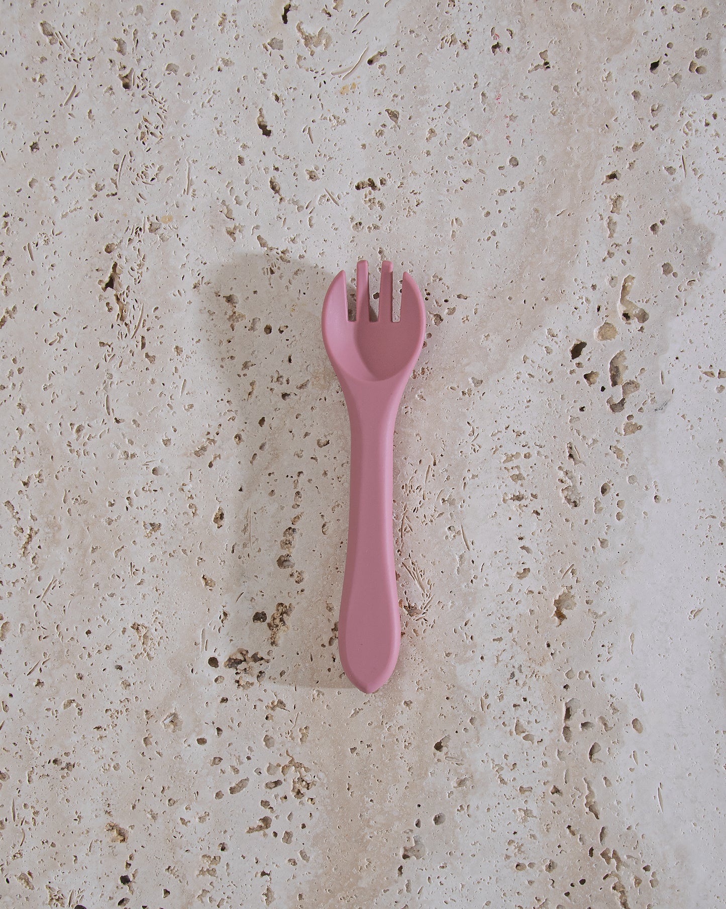 Barngaffel i silikon - Dusty Pink