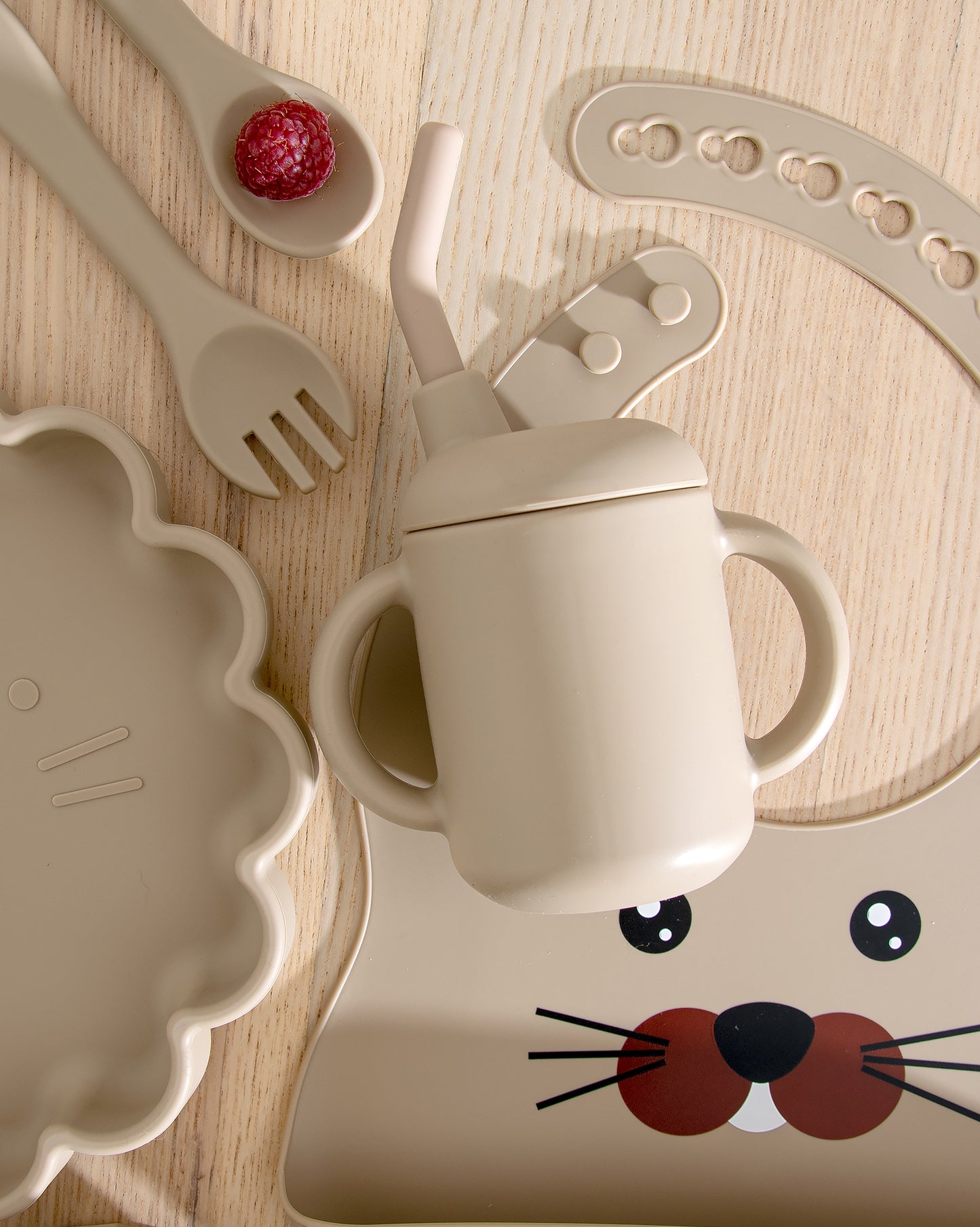 Complete Luxury Children's Dinner Set - Taupe