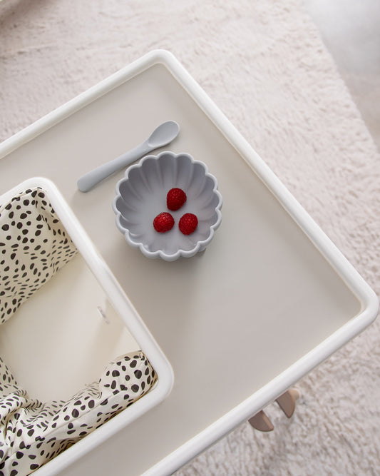 Silicone Bowl with Spoon - Grey