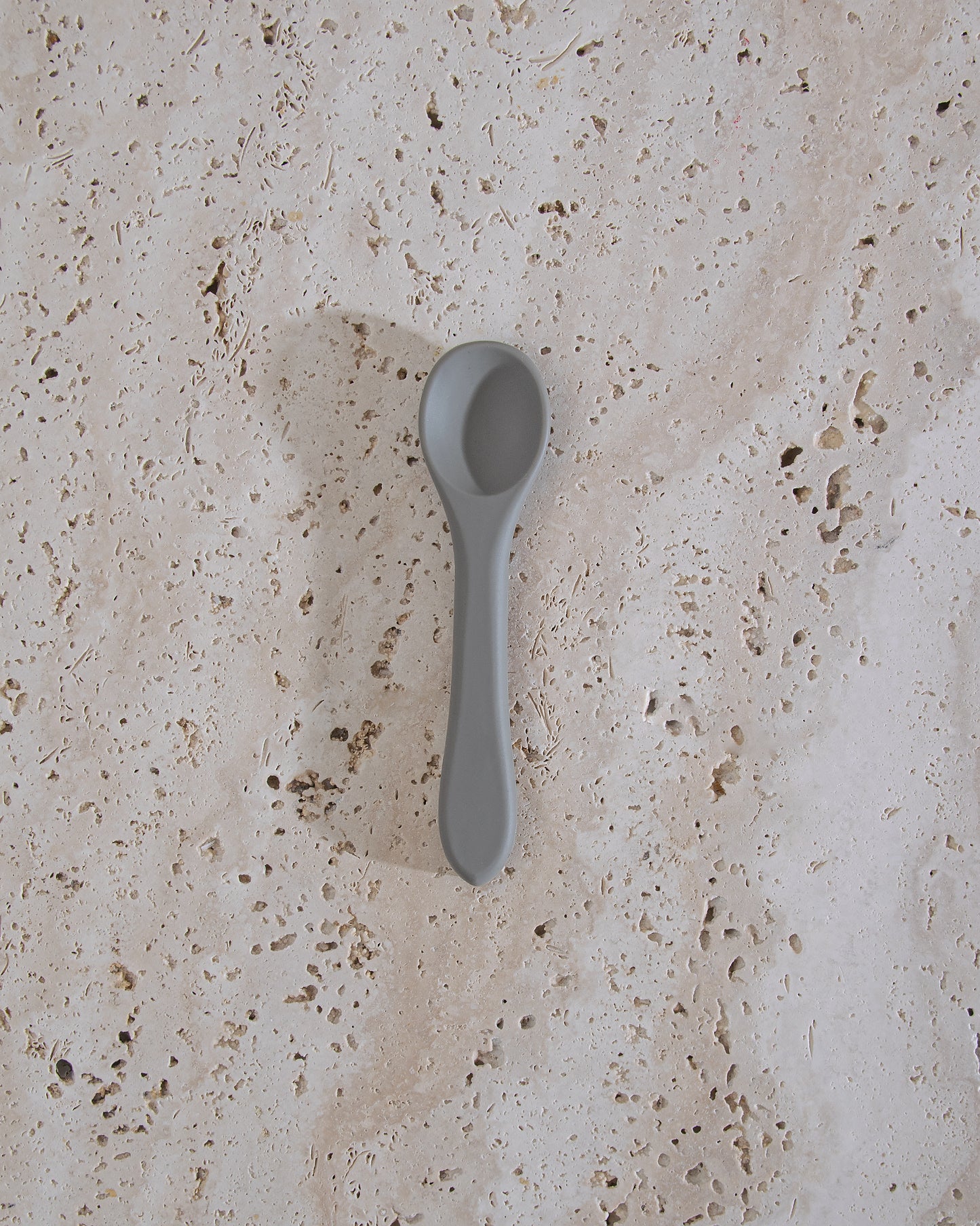 Children's spoon in silicone - Dusty Green