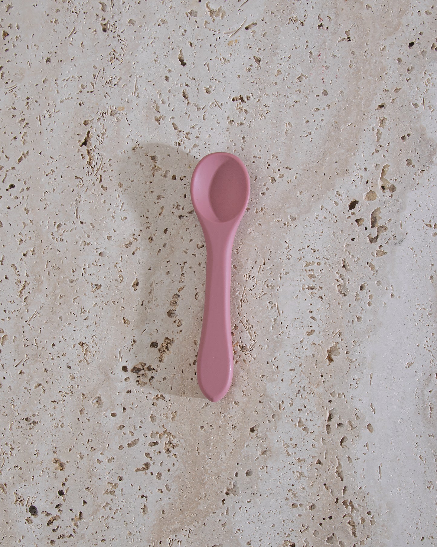Children's spoon in silicone - Dusty Pink