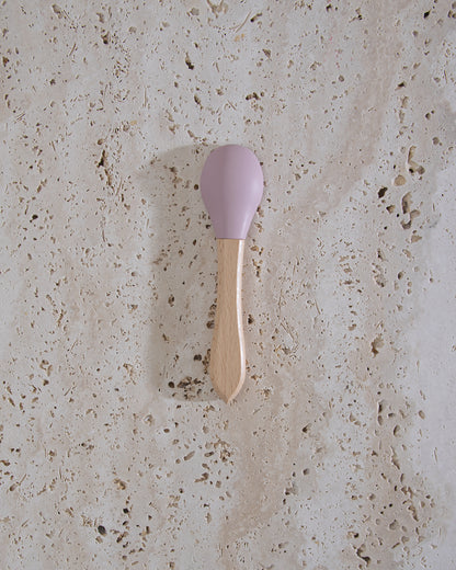 Children's spoon with wooden handle - Blush Pink