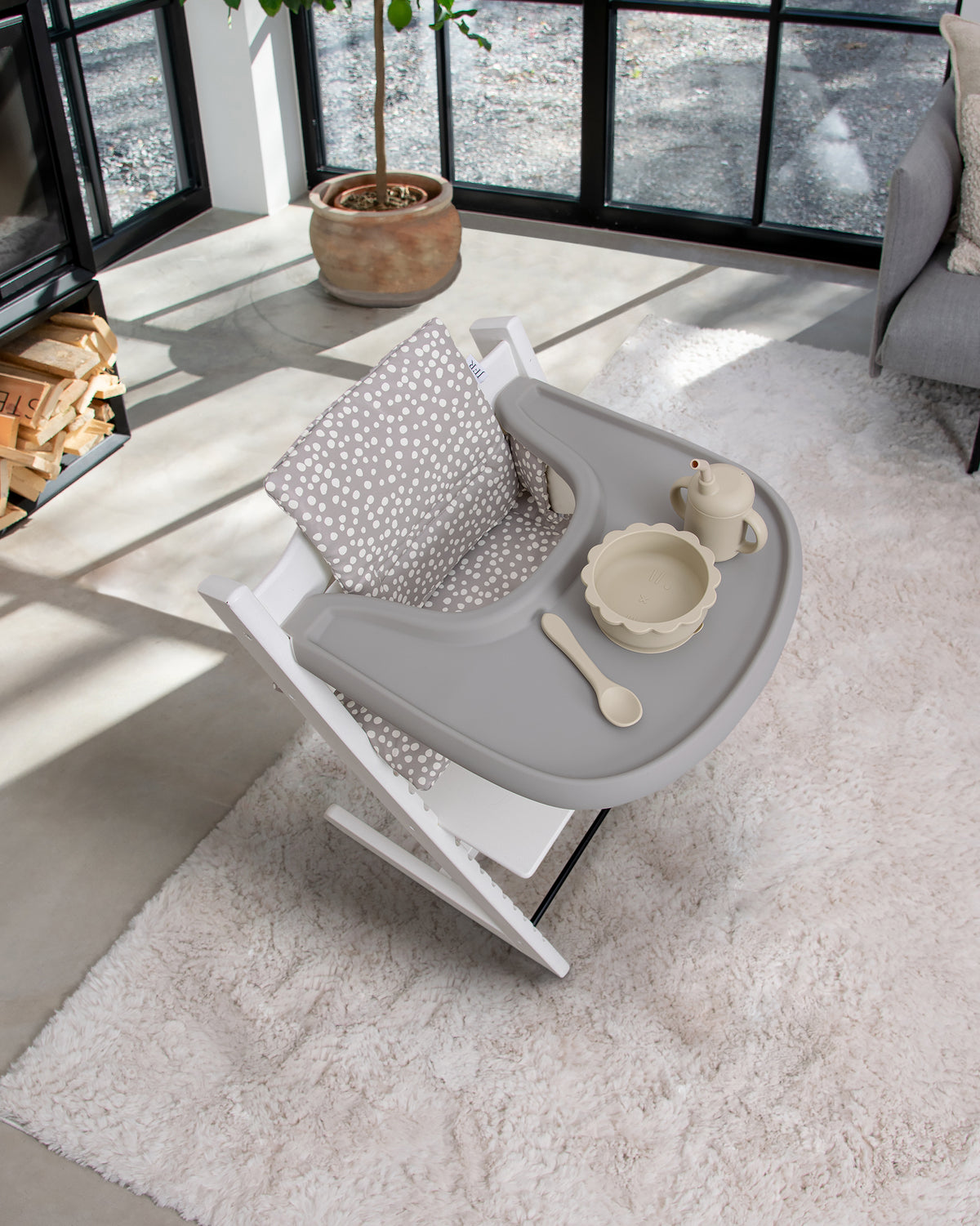 Stolpute til Stokke Tripp Trapp - Miniprickar Beige/Grå