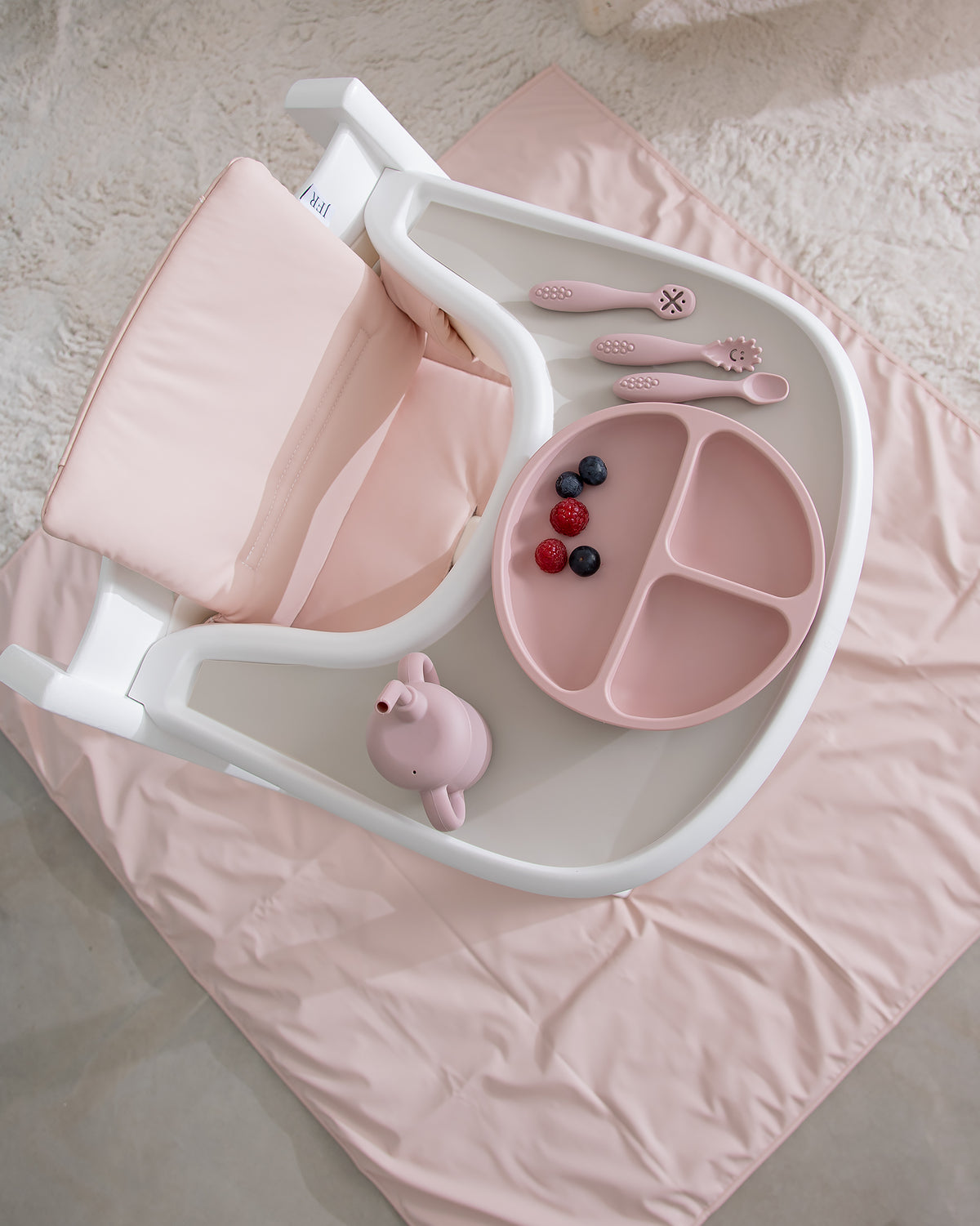 Floor protector for high chair - Blush Pink
