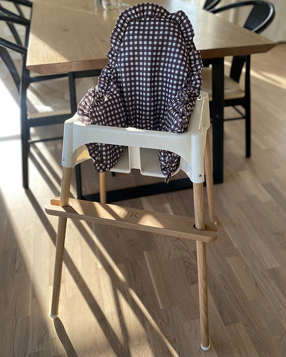 Sittkudde / Stolsdyna Med Volang - Choco Gingham - IKEA Antilop
