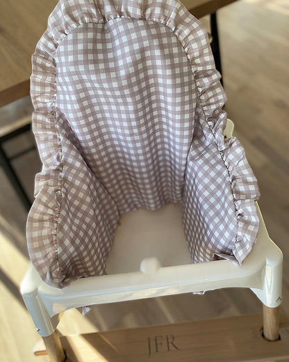 Sittkudde / Stolsdyna Med Volang - Vanilla Gingham - IKEA Antilop