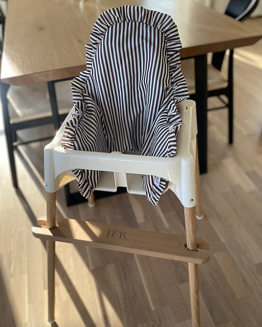 Sittkudde / Stolsdyna Med Volang - Truffle Stripes - IKEA Antilop