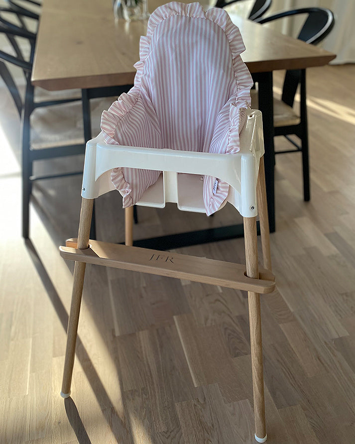 Putetrekk med volang til IKEA Antilop - Pink Stripes
