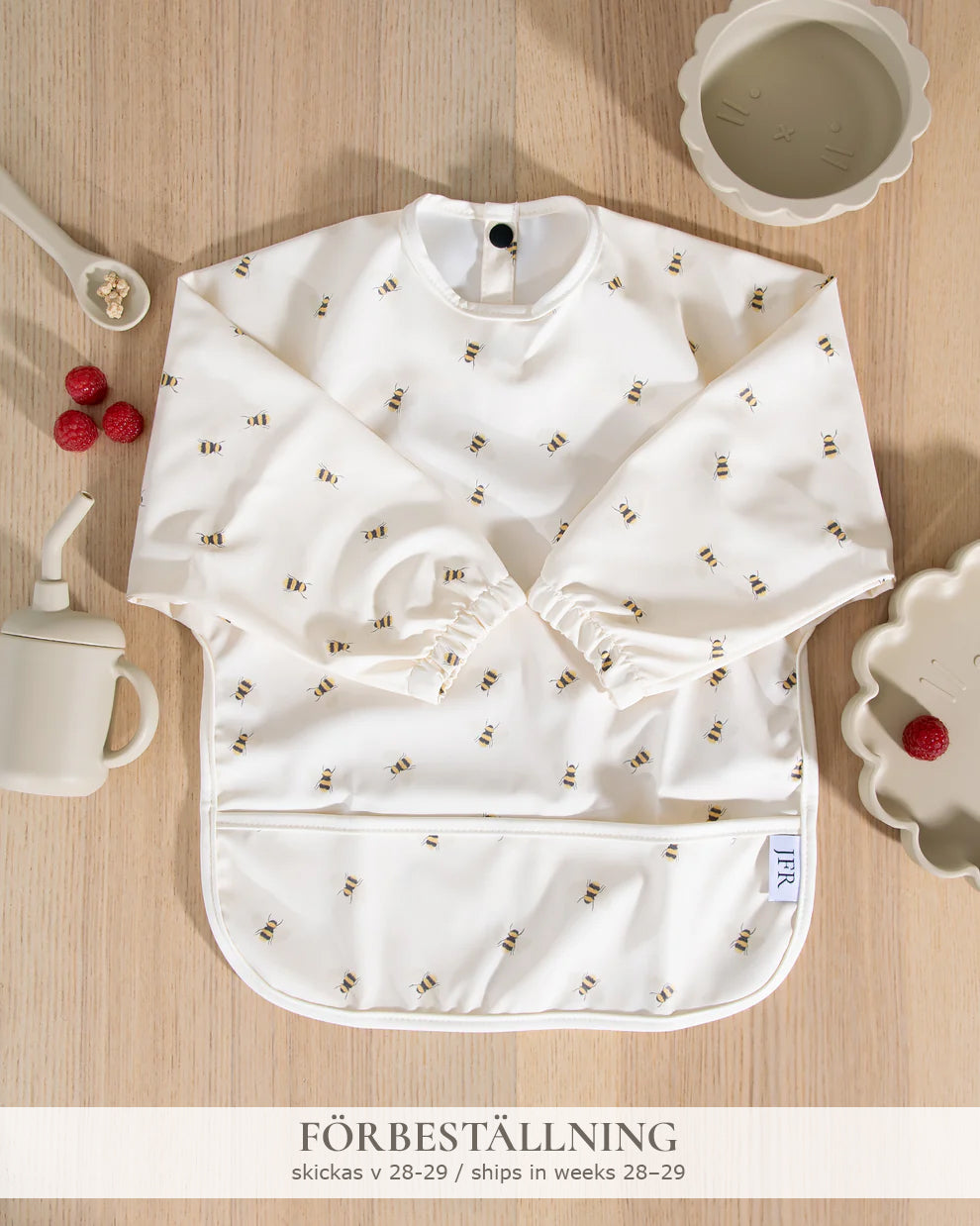 Långärmad Haklapp - Beige Bin