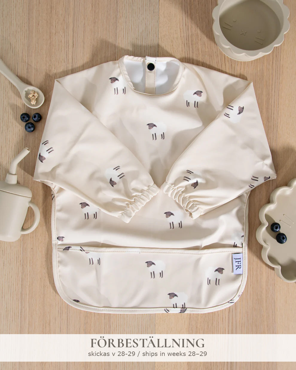 Långärmad Haklapp - Beige Lamm