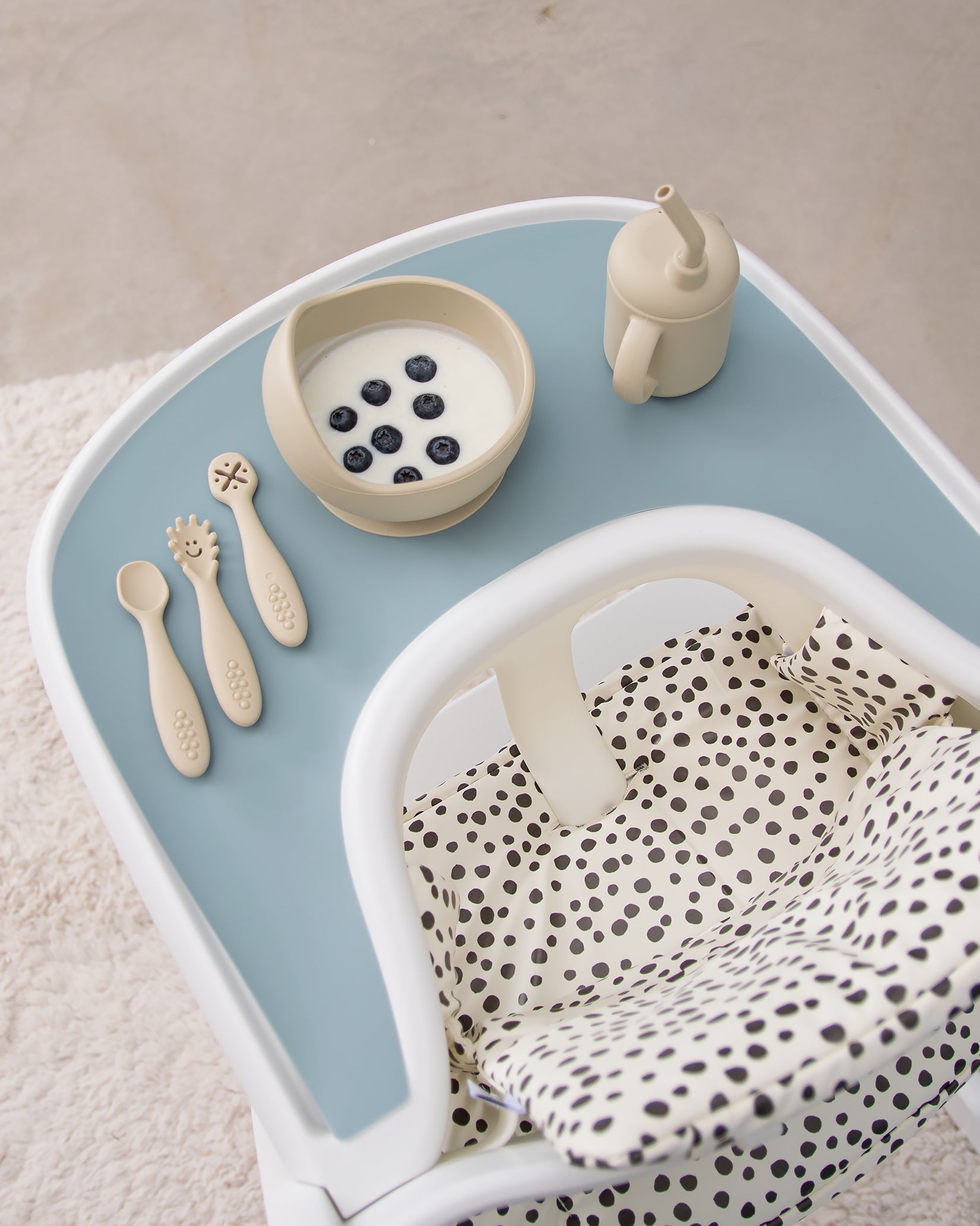 Silikoneunderlag til bakke til Stokke Tripp Trapp - Light Blue
