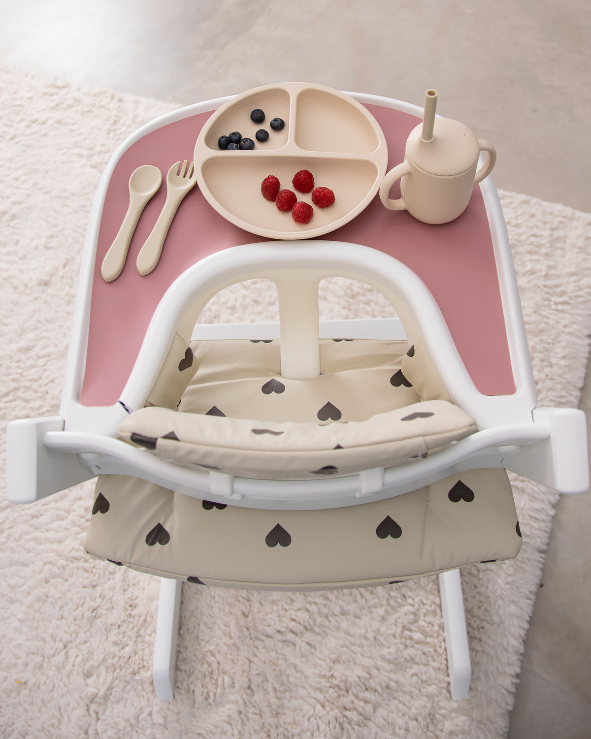 Silikoneunderlag til bakke til Stokke Tripp Trapp - Dusty Pink