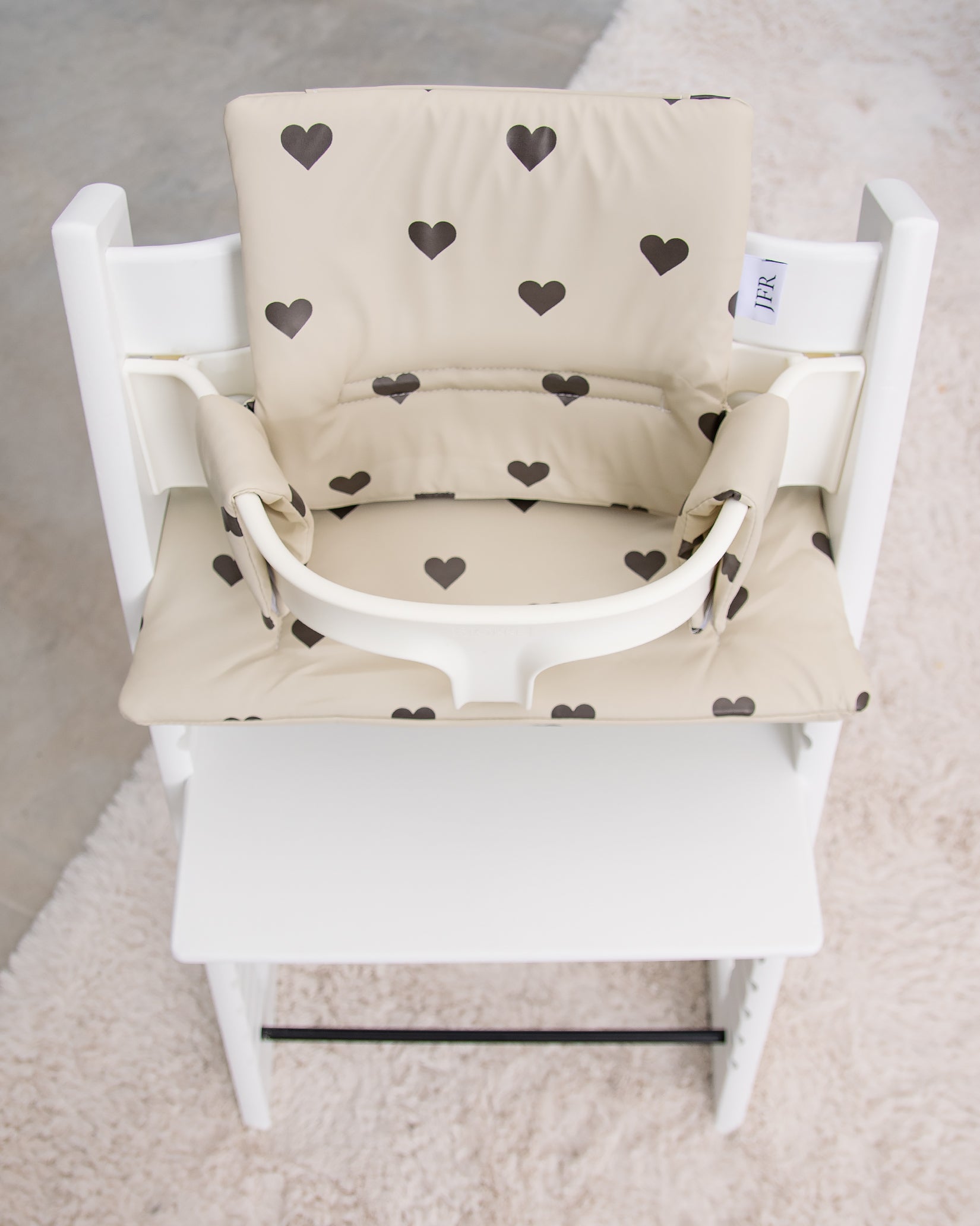 Hynder til Stokke Tripp Trapp - Beige med hjerter