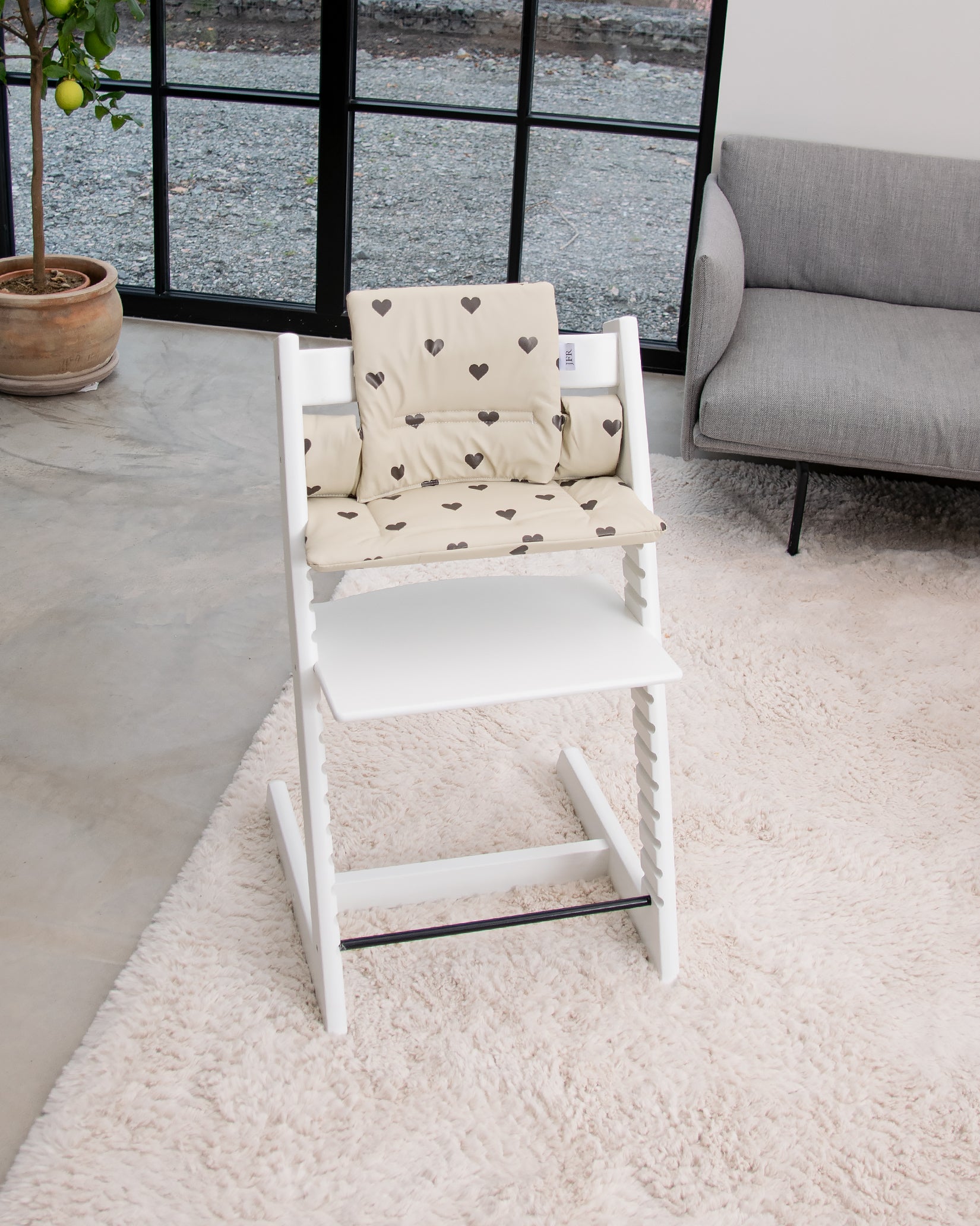 Hynder til Stokke Tripp Trapp - Beige med hjerter