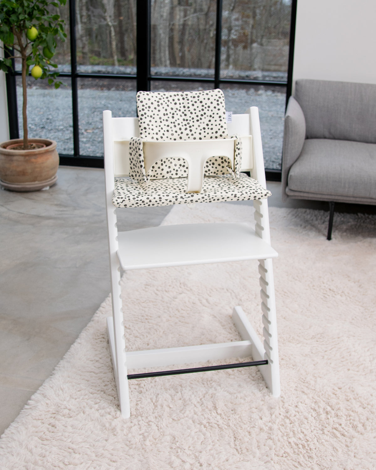 Cushion for Stokke Tripp Trapp - White Mini Dots