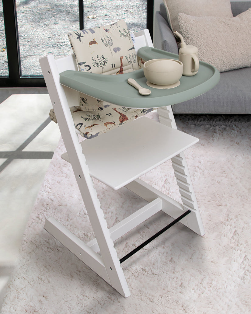 Cushion for Stokke Tripp Trapp - Beige Jungle Animals