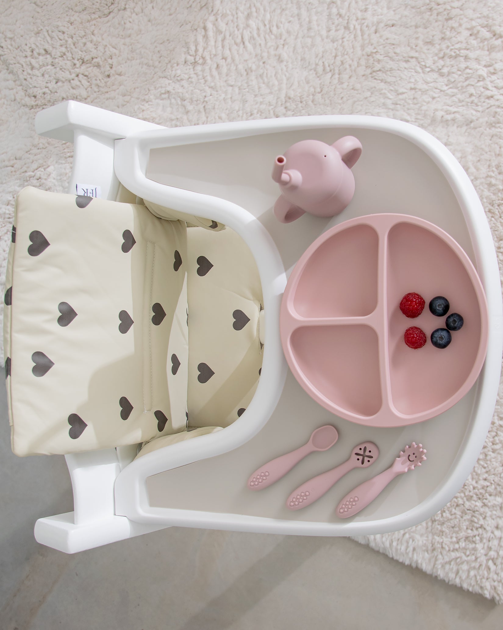 Hynder til Stokke Tripp Trapp - Beige med hjerter
