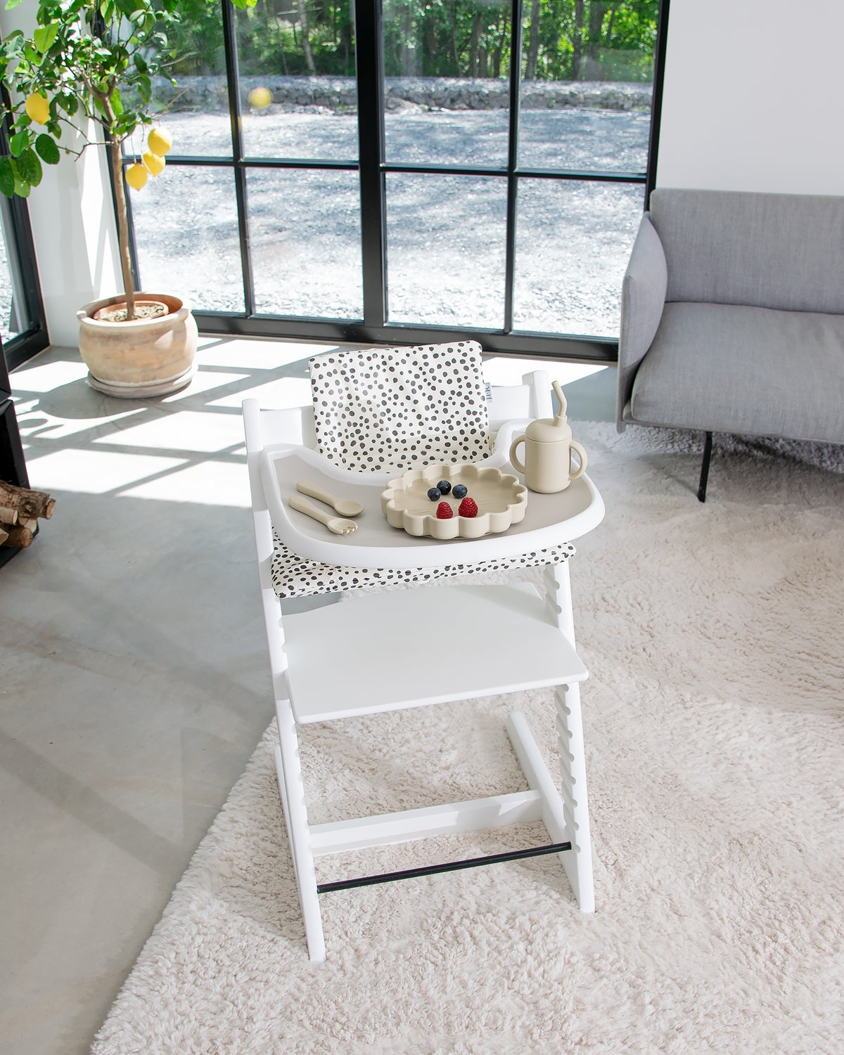 Cushion for Stokke Tripp Trapp - White Mini Dots