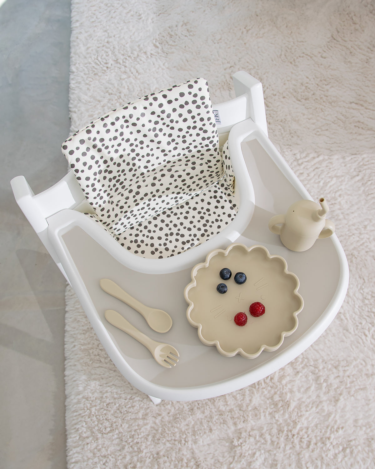 Cushion for Stokke Tripp Trapp - White Mini Dots
