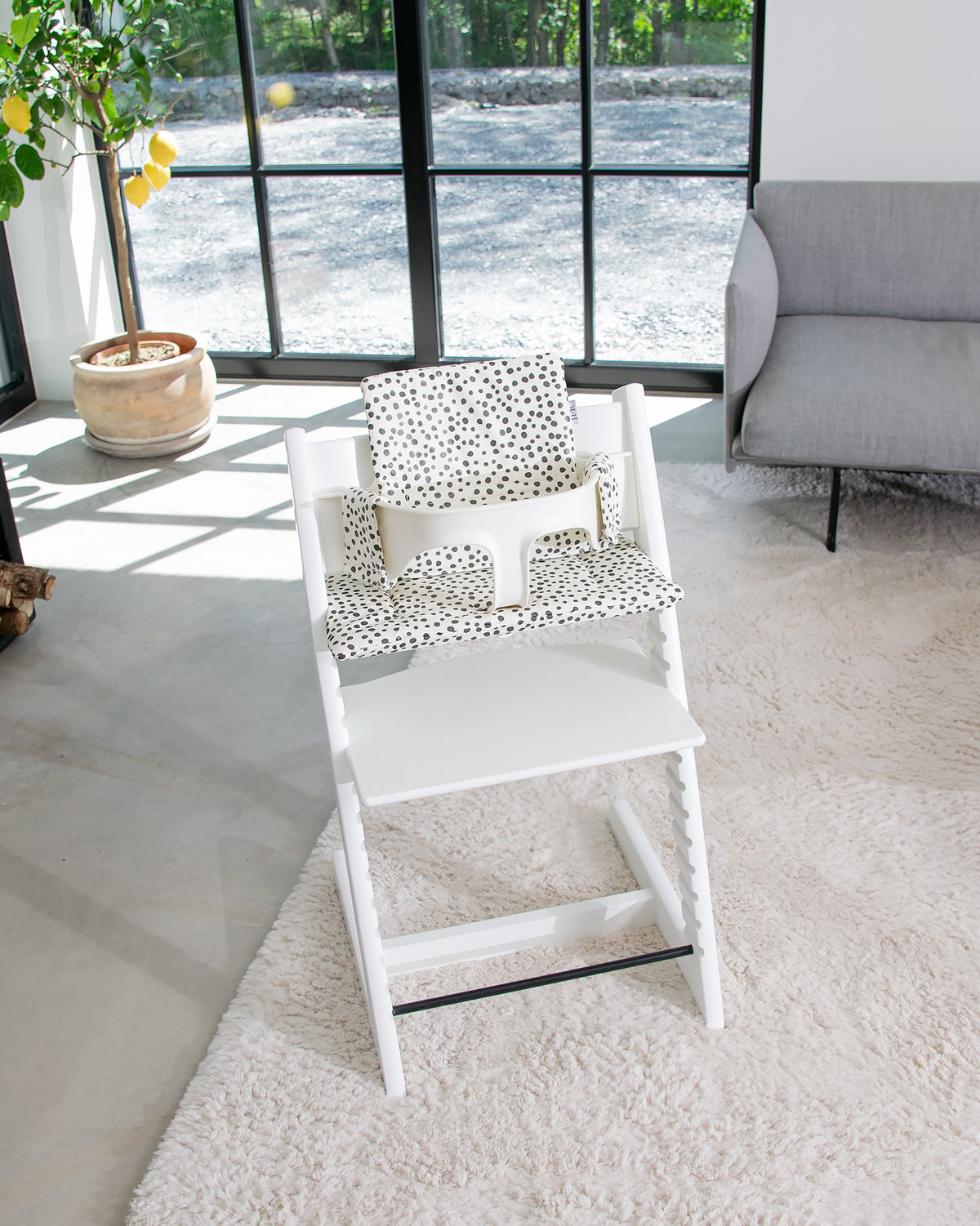 Cushion for Stokke Tripp Trapp - White Mini Dots