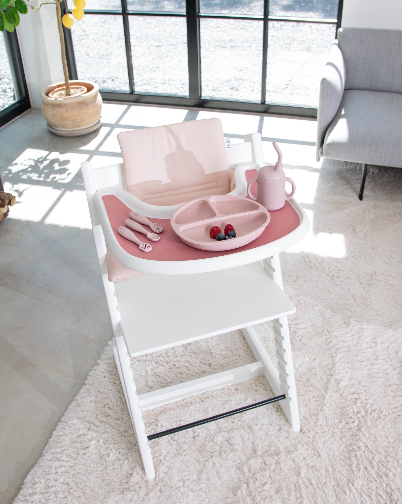 Silikoneunderlag til bakke til Stokke Tripp Trapp - Dusty Pink