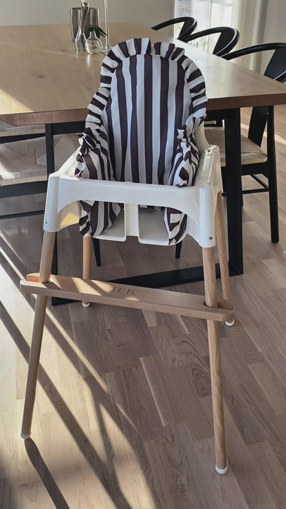 Sittkudde / Stolsdyna Med Volang - Wide Brown Stripes - IKEA Antilop