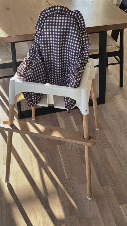 Sittkudde / Stolsdyna Med Volang - Choco Gingham - IKEA Antilop