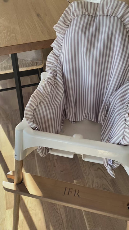 Sittkudde / Stolsdyna Med Volang - Beige Stripes - IKEA Antilop