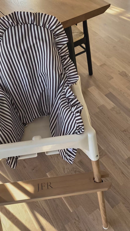 Sittkudde / Stolsdyna Med Volang - Truffle Stripes - IKEA Antilop